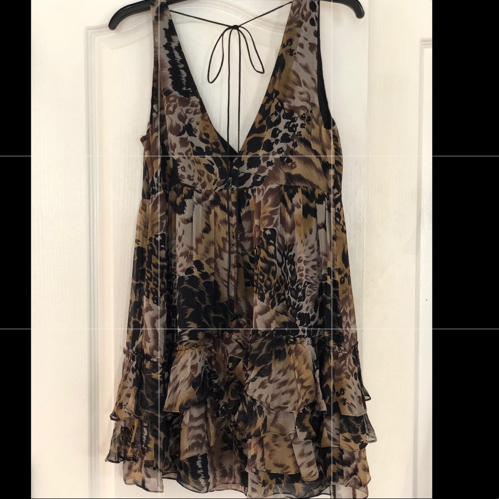 T bags Los Angeles chiffon animal print dress.